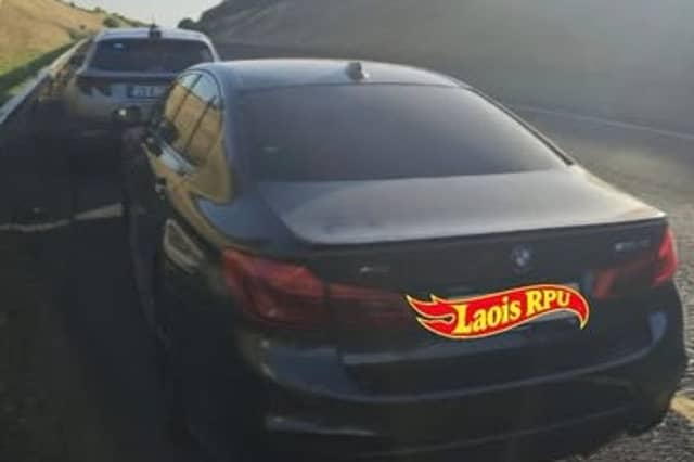 BMW stopped on the M8 in Laois
