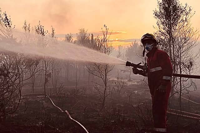 Firefighters in Laois have battled gorse, scrub, bog and hay fires