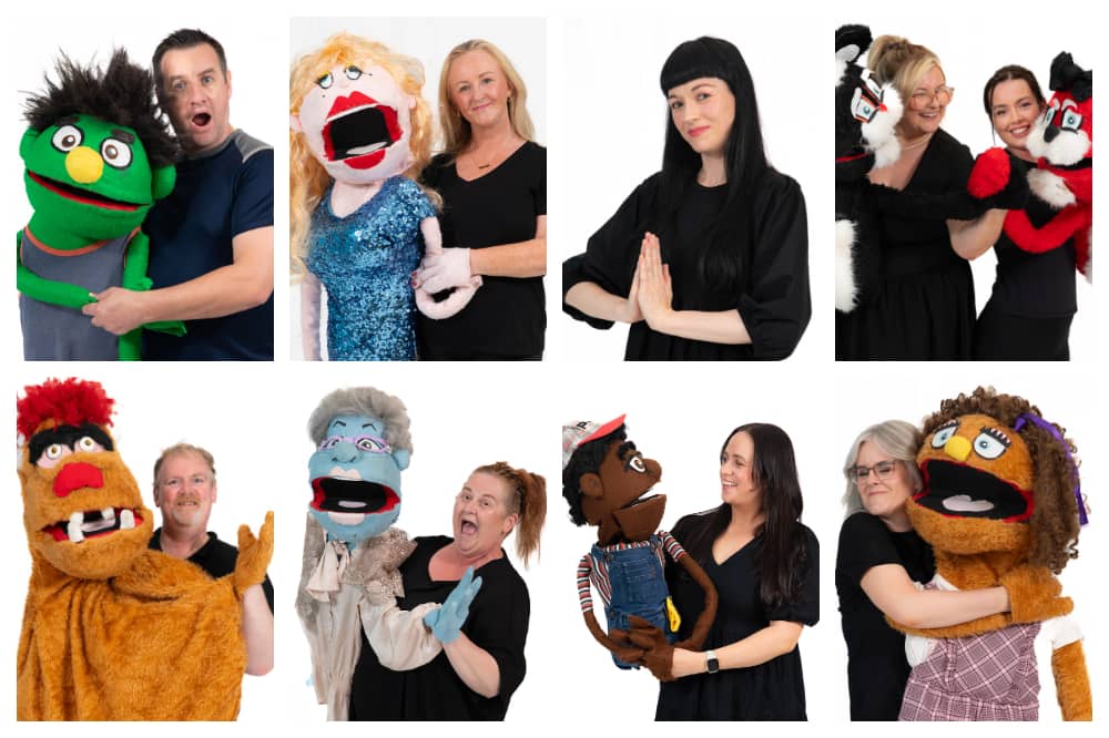 Some of the cast of Seamus Carroll's production of Avenue Q to play at the Dunamaise Arts Centre in Laois. 