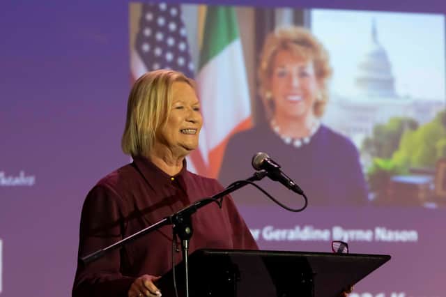 Eileen Dunne, chairperson of the Kennedy Summer School, presided over the official opening of the 2026 edition in St Michael's Theatre, New Ross.