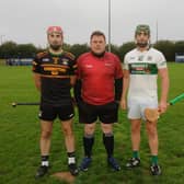 Captains Danny Brennan and Eoghan Nealon with referee Paul Dunne