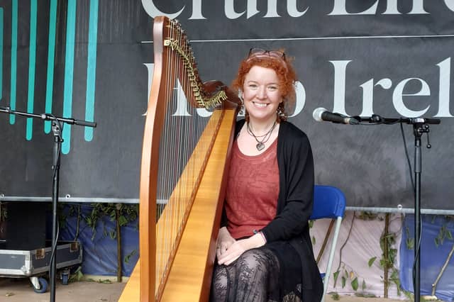 Laois harpist Tríona Marshall at Electric Picnic