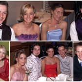 Some of the couples at the St Fergal's College, Rathdowney, Debs Ball held in The Tullamore Court Hotel in September 2003.
