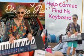 Keyboard Cormac whose keyboard was stolen at Electric Picnic 2026.