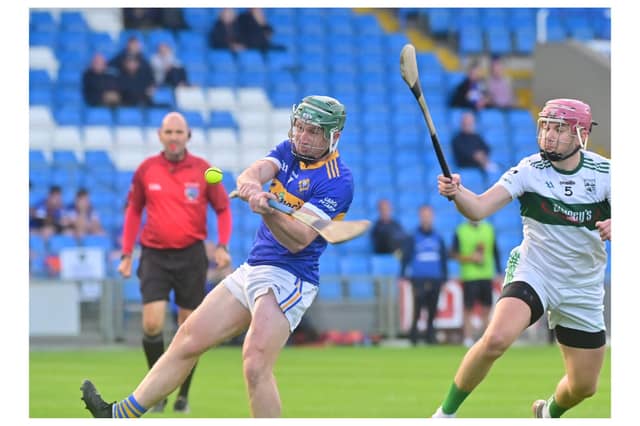 Willie Dunphy points for Clough/Ballacolla against Portlaoise