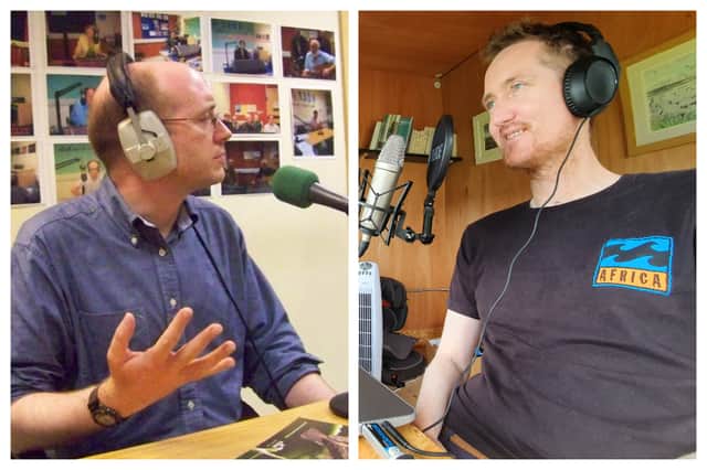 Niall Hatch and Ricky Whelan chatting on their In Your Nature Podcast