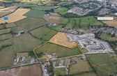 The site outlined in yellow on sale in Portarlington.