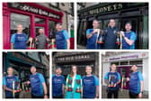 Five local businesses pictured with the Noel Coss and Michelle Oxley Perpetual Cups