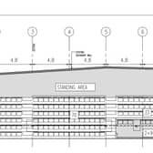 Drawing of the planned roofed spectator stand at Rathdowney GAA grounds.