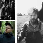 Director Calvin Doyle, a still from The Bog Monster, and head of cinema Conor English. 