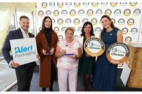 Helen & Sandra Gee with Lisa Molloy – Head of Enterprise and Economic Development, Laois County Council at the Blas Na hÉireann awards