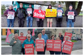 On the picket line in Mountmellick: staff in the LOETB further education campus, and at St Vincent's Community Nursing Unit. 