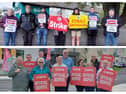 On the picket line in Mountmellick: staff in the LOETB further education campus, and at St Vincent's Community Nursing Unit. 