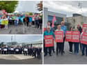 Public sector workers on the picket lines in Portlaoise and Mountmellick.