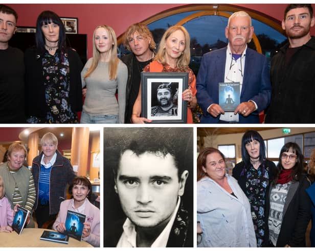 Some of the attendees at the launch of the book of poetry at the Portlaoise Parish Centre by the late David Duncan (pictured bottom centre).
