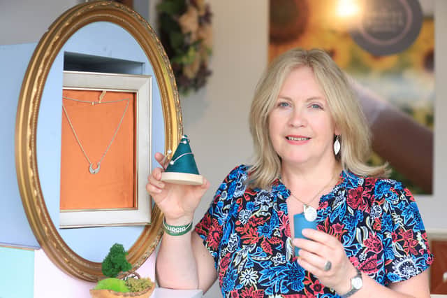 Pictured is Yvonne Bolger, Yvonne Bolger Jewellery, Laois at Design & Crafts Council Ireland's Irish Craft Village at Bord Bia Bloom.
