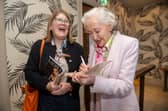 Event MC Terry Prone signs a copy of her book “The Best Advice I Ever Got” for Frances McCarthy.