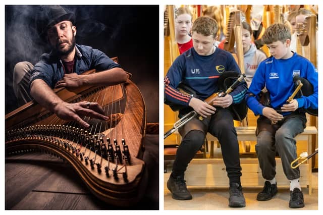 Italian harpist and composer Adriano Sangineto will perform a concert in Castletown