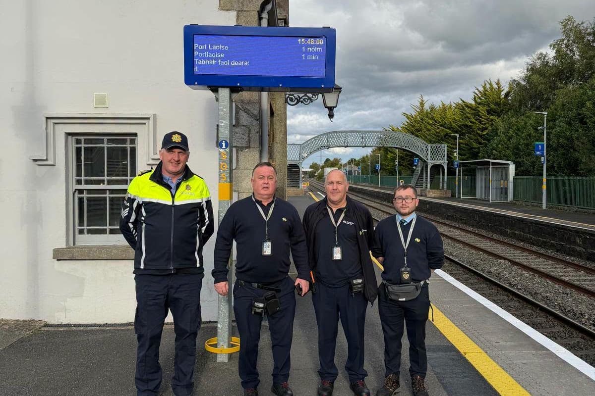 Houston Train Line Gardaí conduct operation on rail line between Portarlington and Dublin