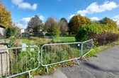 The damaged lawn and hedge at Rossvale, Portlaoise, caused as access was gained to public services during construction on a new estate across the road, Cedar Woods.
