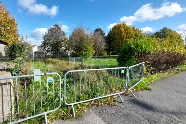 The damaged lawn and hedge at Rossvale, Portlaoise, caused as access was gained to public services during construction on a new estate across the road, Cedar Woods.