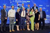 Clough's winning moment - representatives from Clough Pride of Place committee and Laois County Council with John Hogan, Chair of IPB Insurance, Lord Mayor of Dublin Daryl Barron and Chair of Pride of Place, Tom Dowling