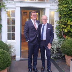 Ruaidrí Carmody and Rory O'Connell at their wedding in Ballymaloe.