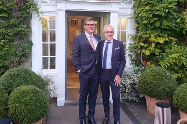 Ruaidrí Carmody and Rory O'Connell at their wedding in Ballymaloe.