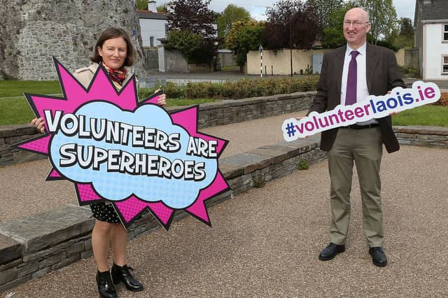 Caitriona Ryan (Manager, Laois Volunteer Centre) and Conor Ganly (Chairperson, Laois Volunteer Centre).