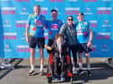 Teddy Fennelly, James Brown and Siobhan and Declan Mannion with son Jamie at the finish line of the Lauralynn 5&10k race. 