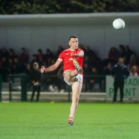 Timahoe’s Sean Ramsbottom in action in the Laois JFC semi-final against Barrowhouse