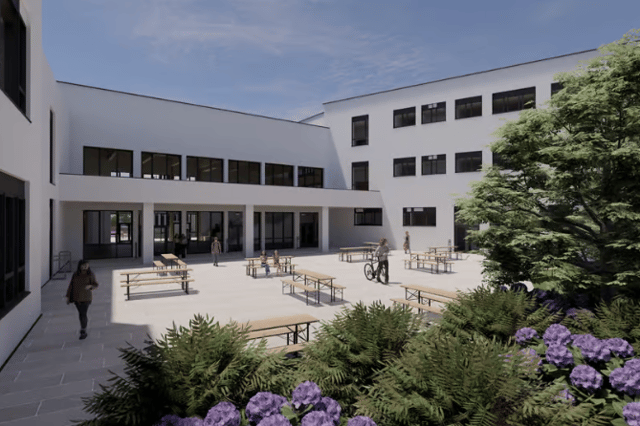 The planned new Coláiste Iosagáin, Portarlington.