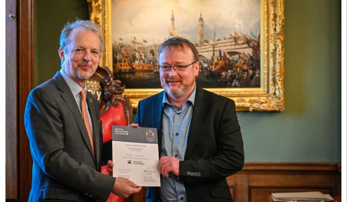 Portarlington fishmonger celebrated at prestigious awards ceremony in London