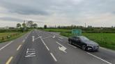 Car smashed through ditch at Bog Road junction on Laois N77 road