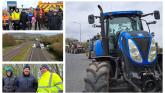 In PICTURES: Trucks, tractors, diggers, people - big Laois fuel protest at key M7 junction in Portlaoise