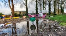 PICTURES: Laois playground closed due to flooding 'until further notice'