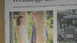 Laois  happy couple feature in  national newspaper wedding special this weekend