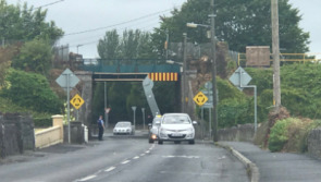 Damage to Portlaoise railway bridge causing traffic hazard