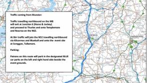 The route from Cork and Munster to the National Ploughing Championships in Tullamore