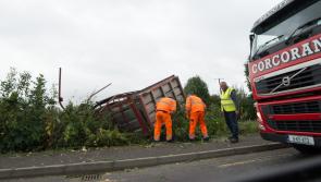 CRASH UPDATE: Road closed and cattle dead after truck crashes off road at The Rock, Mountmellick