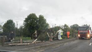 CRASH UPDATE:  Road at The Rock, Mountmellick has reopened  following accident where nine cattle were killed