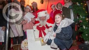 Amber helps Santa to make Portlaoise glow for  Christmas