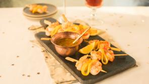 Christmas snacks - mini prawn skewers with lemon chilli dip  from Catherine Fulvio