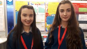 WATCH: Laois twins Melissa and Jessica Donegan examine text language at BT Young Scientist