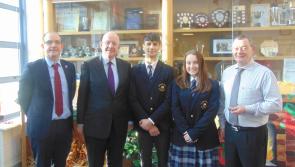 Minister Flanagan quizzed on gardaí, cannabis and gender pay gap, by Portarlington students
