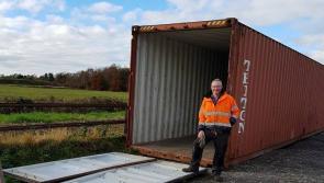 Steel container used as a bridge at Derryounce Lakes Portarlington 