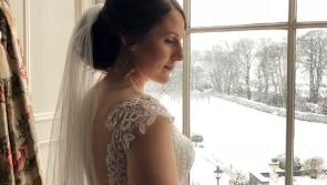 Wonderful white wedding in Laois went ahead despite Storm Emma snow #stormemma