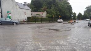 PICTURES: No road markings at busy Portlaoise town centre roundabout