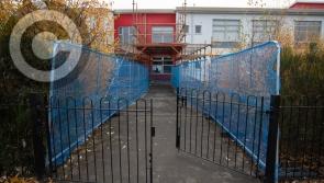 High steel fencing and scaffolds greet pupils and staff to Portlaoise schools - in pictures