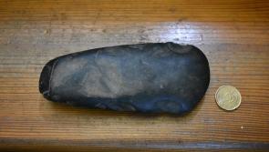Ancient axe discovered by Laois Archaeology in River Barrow